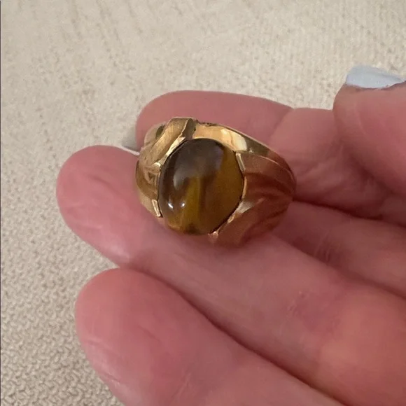 Vintage Tiger Eye Ring - Picture 1 of 12